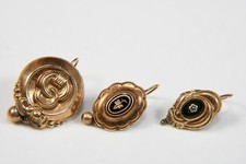 N92H14- 3x Gold 585 14kt Biedermeier Ohrhänger 19.Jh