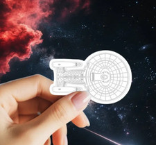 USS Enterprise NCC-1701-D Star Trek Seitenansicht Auto Aufkleber Fenster Laptop Decal 8,5