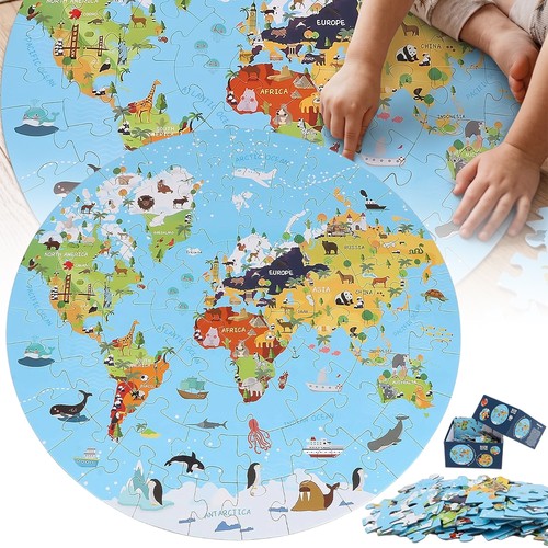 Kinder weltkarte puzzle - puzzle, 70