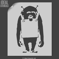 Banksy Schablone Sandwich Bord