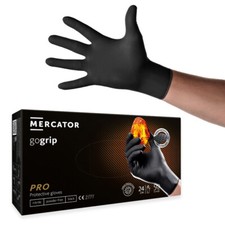Mercator GoGrip Schwarz Nitril-Handschuhe Grip Werkstatt Handschuhe Gr. M-XXL