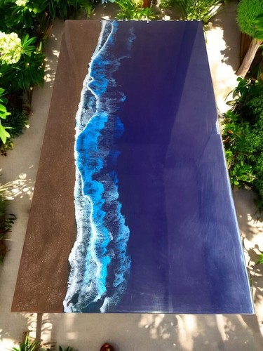 Blau welle epoxidharz mitte - blau,