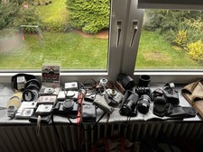 Konvolut Fotoapparate und Objektive , Camcorder