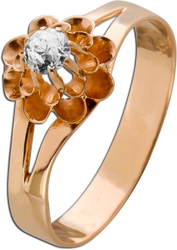 Diamantring rosegold 585 - 585, 14k
