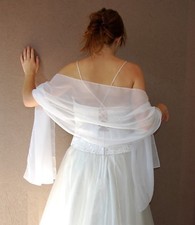 Stola weiss ivory bordo Schal zu Brautkleid Ballkleid Abendkleid KleiParty neu