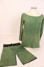 Kostum 2-teiler Hose Shirt Pullover grün selbstgemacht vintage retro