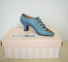 1x Nostalgia Miniatur Deko Schuh - Modell VD102 - Pumps blau