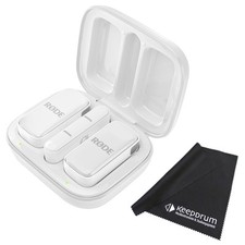 Rode Wireless Micro Drahtloses Mikrofon-System USB-C Weiss für Handys mit Tuch