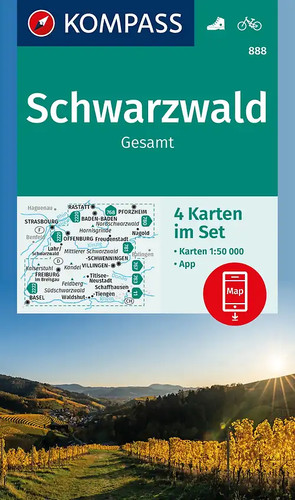 Kompass wanderkarten set 888 - kompass, wanderkarten-set