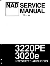 Service Manual-Anleitung für NAD 3020 e, 3220 PE 