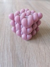 Bubble Kerze Herzen altrosa 6x6 cm