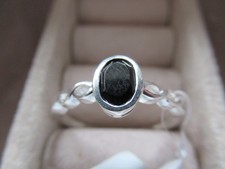 Schwarzer Spinell Ring, 925