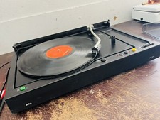 1976  Schwarz Designer Vintage Plattenspieler BRAUN PS550  Ohne Strom