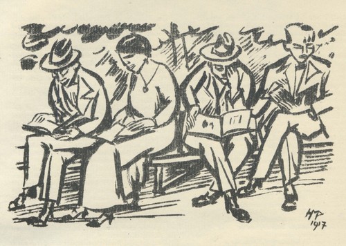 Max pechstein lesende auf - lesende,