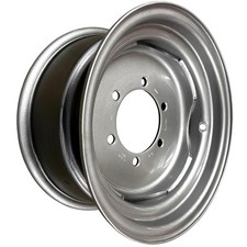 Felge 9x18 6-Loch, Lochkreis 205, ET0, Mittelloch 161, 3250kg - 40km/h, silber