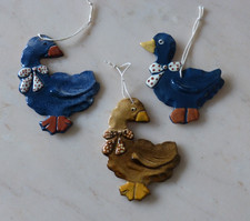 Original Elsass Keramik - 3 Enten Dekoration zum Aufhängen aus Soufflenheim Topp