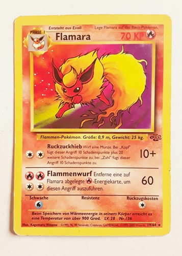 Pokémon karte flamara 64 - pokémon,