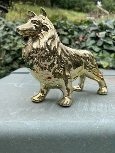 Porzellan hund gold collie - porzellan,