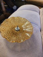 Alter VEB Lauscha Glas Kerzenständer Kerzenhalter DDR bernstein