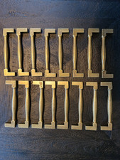 16 Möbelgriffe Küchengriffe Schrankgriffe Vintage Retro 128 mm (schwarz-gold)