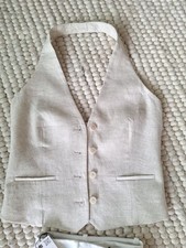 NEU! Edle Neckholderweste v. "MANGO",   Gr. S, tolle Passform, m. Leinenanteil