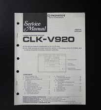 Original PIONEER CLK-V920 Karaoke System Service Manual / Service Anleitung O4