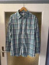 Walbusch extraglatt bügelfrei  Hemd blau kariert  Gr. 42/43