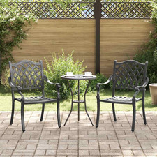 Gartenstuhl set 2tlg schwarz - 2tlg,