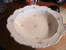 1 Stück Schale Reichenbach Porzellan DDR VEB R  41 ? Goldrand  Blumen Creme