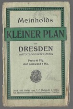 Meinholds Kleiner Plan Dresden Straßenverzeichnis ~1930 1:15.000