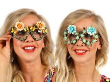 Brille Flower Blumen Fee Hippie Blüten Frühlingswiese Festival Karneval Fasching