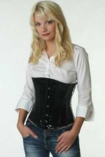 Corsage Korsett Schwarz Lack