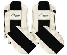 F-CORE Elegance S Sitzschonbezug Sitzbezüge Set Textil Eco-Leder Beige