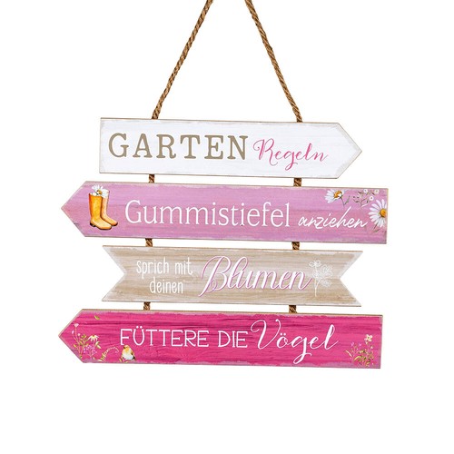 Schild garten regeln mit - regeln,