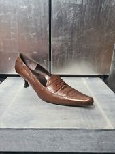 Neue LARIO Pumps Gr 39,5 braun bronze italienische Designerschuhe Echtleder #102