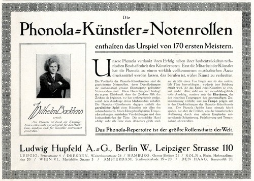 Phonola notenrollen wilhelm - &,