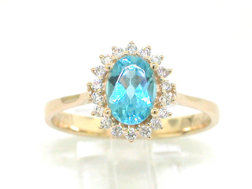 Blautopas ring 585 gelbgold - ring,