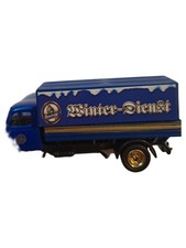 Mönchshof LKW mit Anhänger Winter-Dienst Weihnachts-Bier Modellfahrzeug Blau