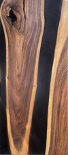 Epoxidharz Tischplatte River Table Schwarz Walnuss Massivholz 1400-630-37mm