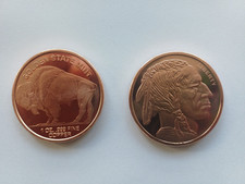 1 Kupfermünze 1 Oz-Unze