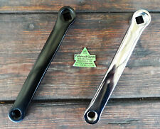 Kurbel links Fahrrad Tretkurbel Stahl Schwarz / verchromt 4-Kant 170 mm Pedalarm