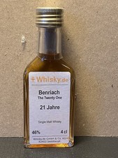 Benriach 21yo Single Malt Scotch Whisky 46% vol 4cl Mini  Sample