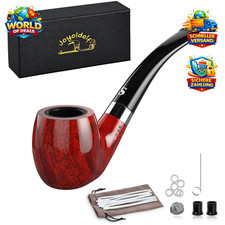 Tabakpfeife Set mit gebogener