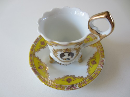 Vintage porzellan mokkatasse - vintage,