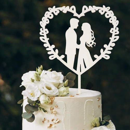Cake topper holz mrs just - mr,