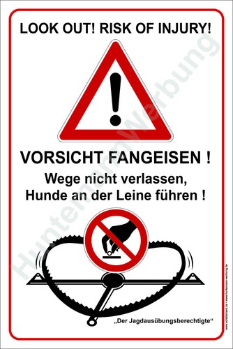 Vorsicht fangeisen wege nicht - fangeisen,
