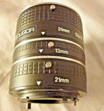 Soligor Zwischenringsätze 3 fach  13 mm, 21 mm und 31 mm