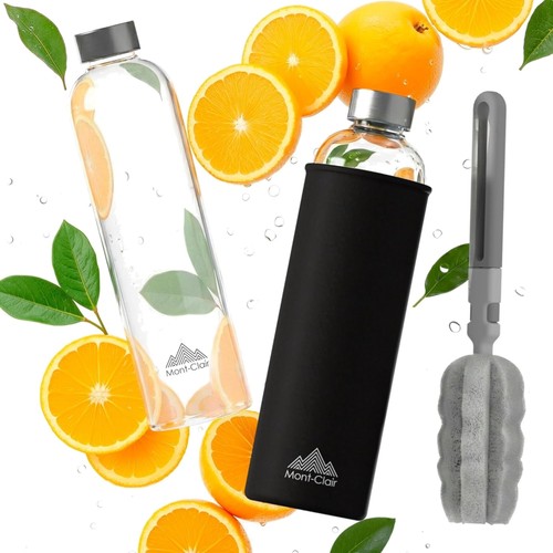 Wasserflasche glas 550ml - glas,
