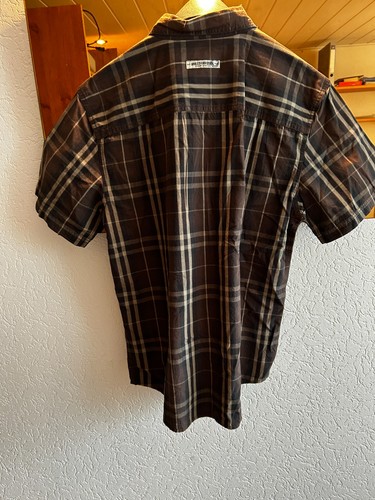 Herren kurzarm hemd braun - hemd,