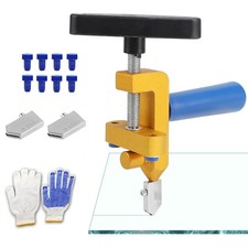 Glasschneider 2 in 1 Glass Cutting Tool Set Manuell Fliesenschneider mit 3 kling